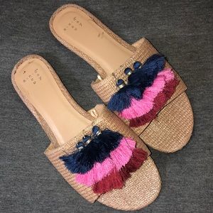 Tassel Slide Sandals